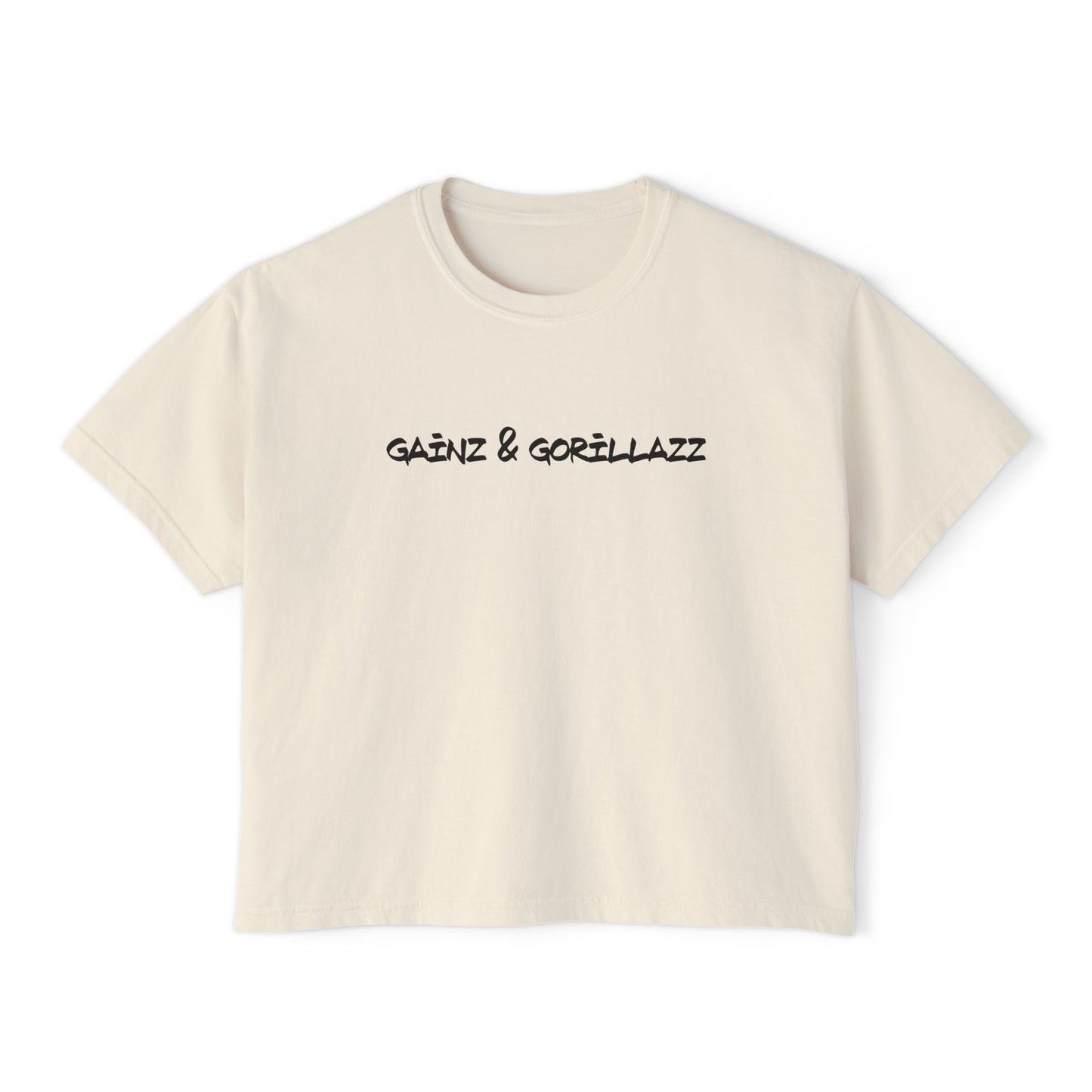 Women's Boxy Cropped Tee | Text Mode