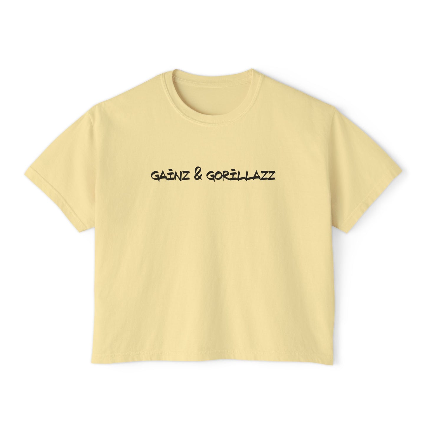 Women's Boxy Cropped Tee | Text Mode