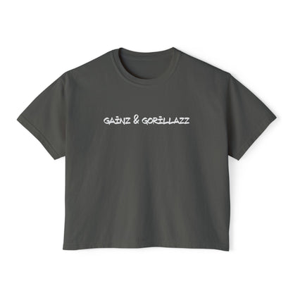 Women's Boxy Cropped Tee | Text Mode