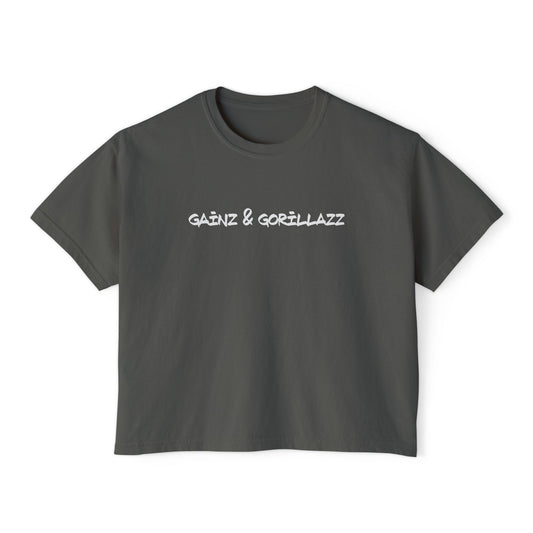 Women's Boxy Cropped Tee | Text Mode