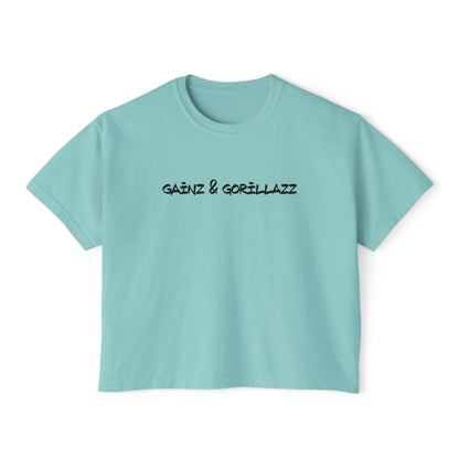 Women's Boxy Cropped Tee | Text Mode