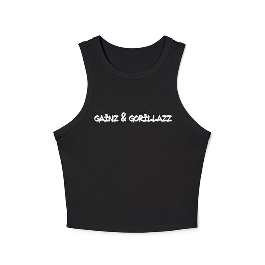 Women's Ribbed Racer Tank | Text Mode