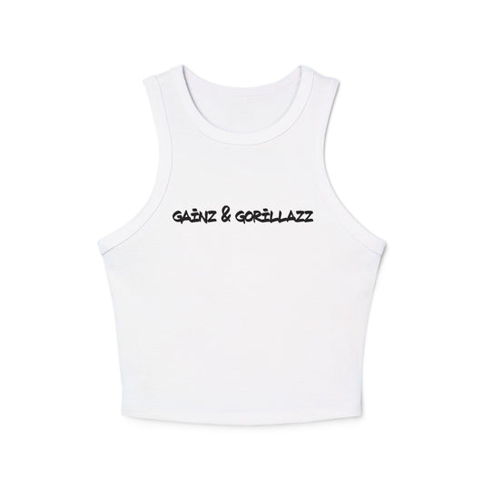 Women's Ribbed Racer Tank | Text Mode
