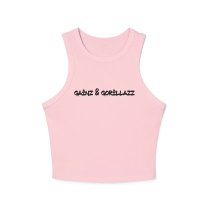 Women's Ribbed Racer Tank | Text Mode