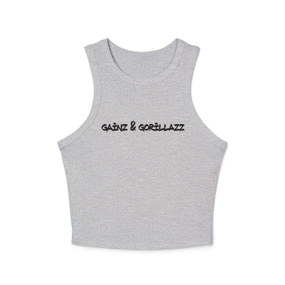Women's Ribbed Racer Tank | Text Mode