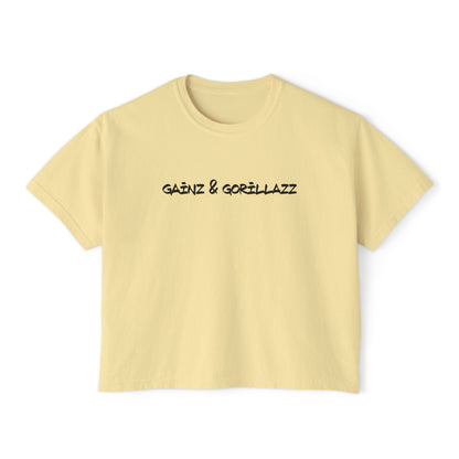 Women's Boxy Cropped Tee | Text Mode