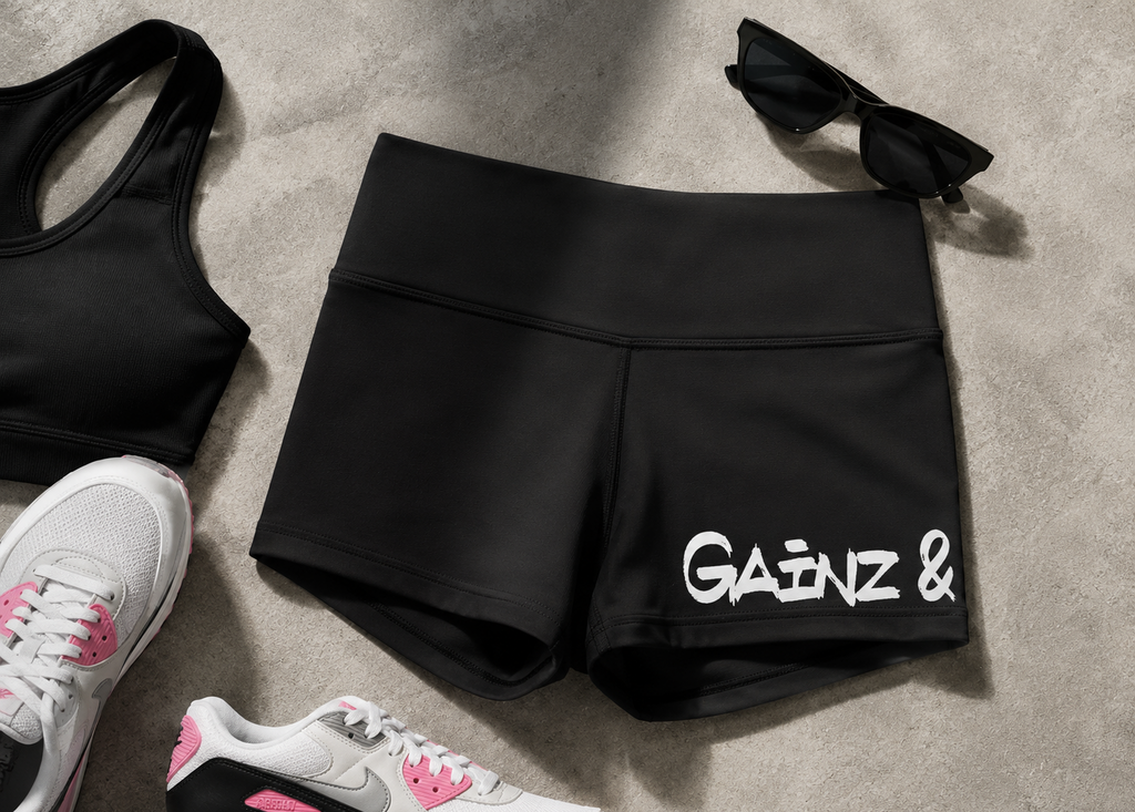 Text Mode | Women’s High-Waist Yoga Shorts