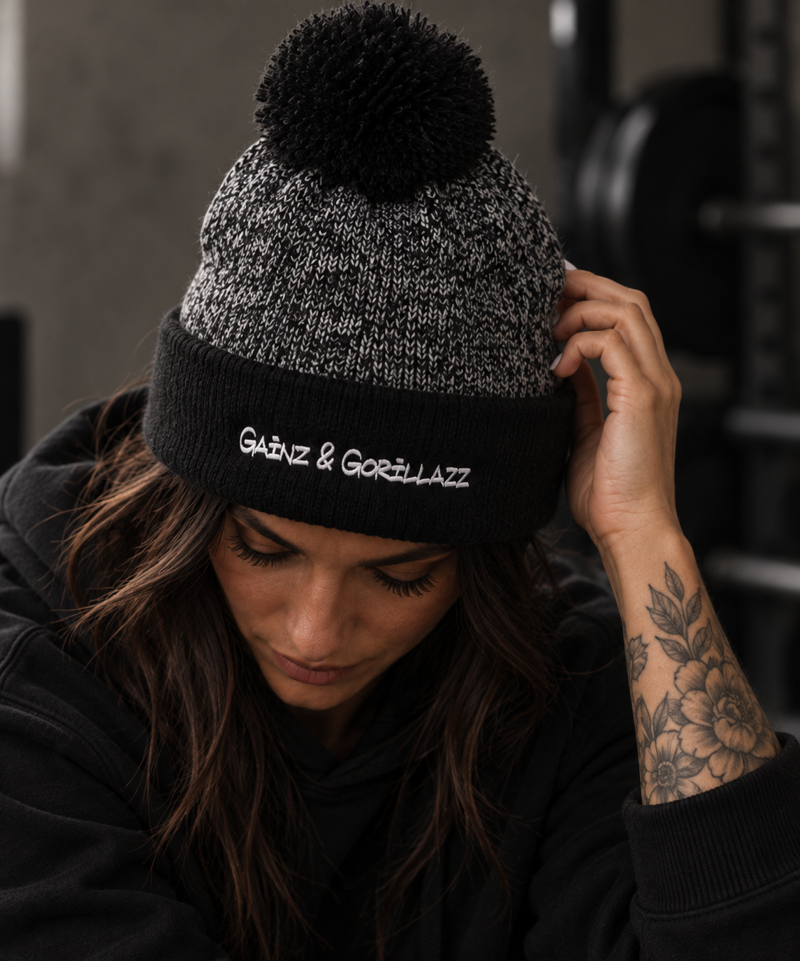 Text Mode | Pom Beanie